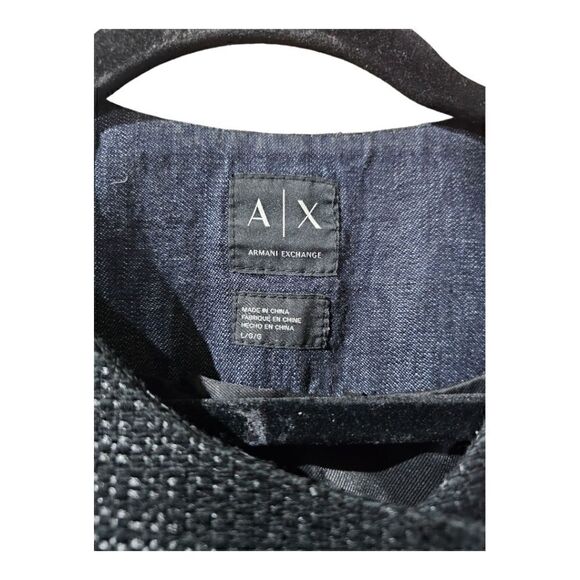ARMANI EXCHANGE Denim Moto Jacket - Size Large - Picture 5 of 9